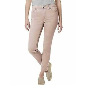 Buffalo David Bitton Midrise Stretch Ankle Grazer Jeans Sz 14 Pale Dusty Pink
